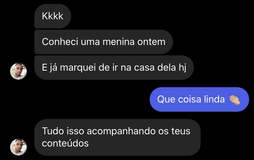 Aluno: conheci uma menina ontem e já marquei de ir na casa dela